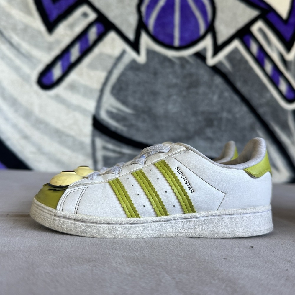 Size 10c - ADIDAS SUPERSTAR EL I THE SIMPSONS WHITE / GREEN GY3323 TODDLER